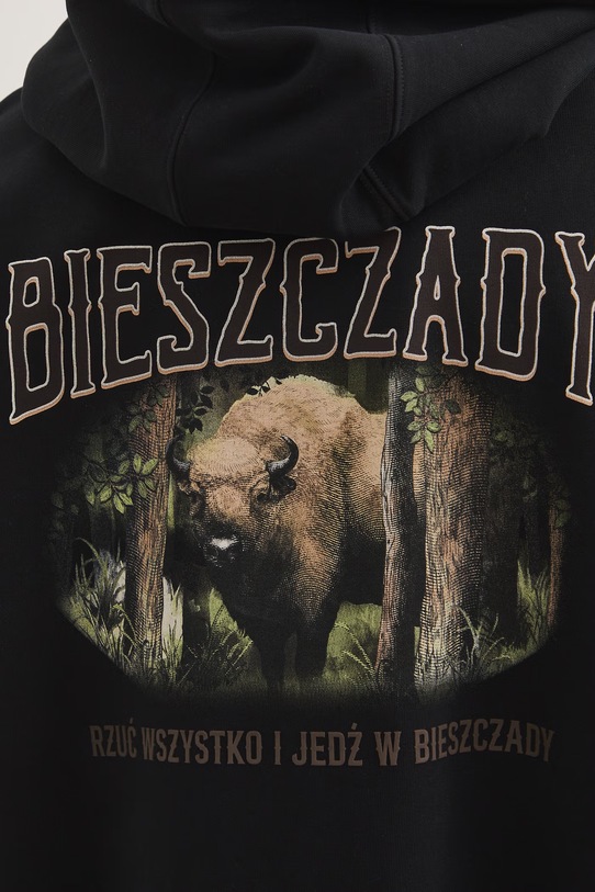 Bluza rozpinana z kapturem męska z kolekcji Bieszczadzki Park Narodowy x Medicine RS26-BLM855