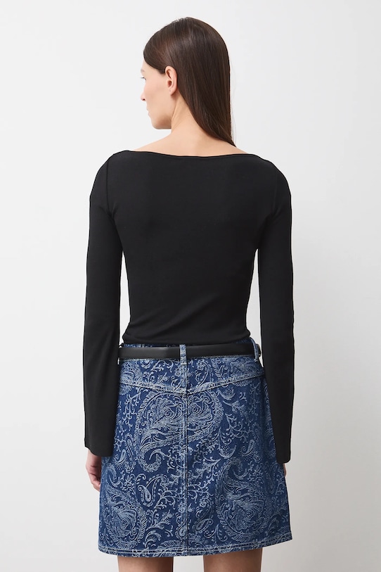 Odzież Longsleeve damski gładki z modalem RS26-BUD012 czarny