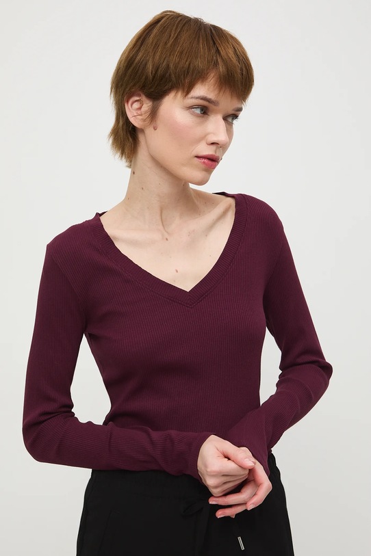 Medicine longsleeve z elastanem bordowy RS26-BUD030