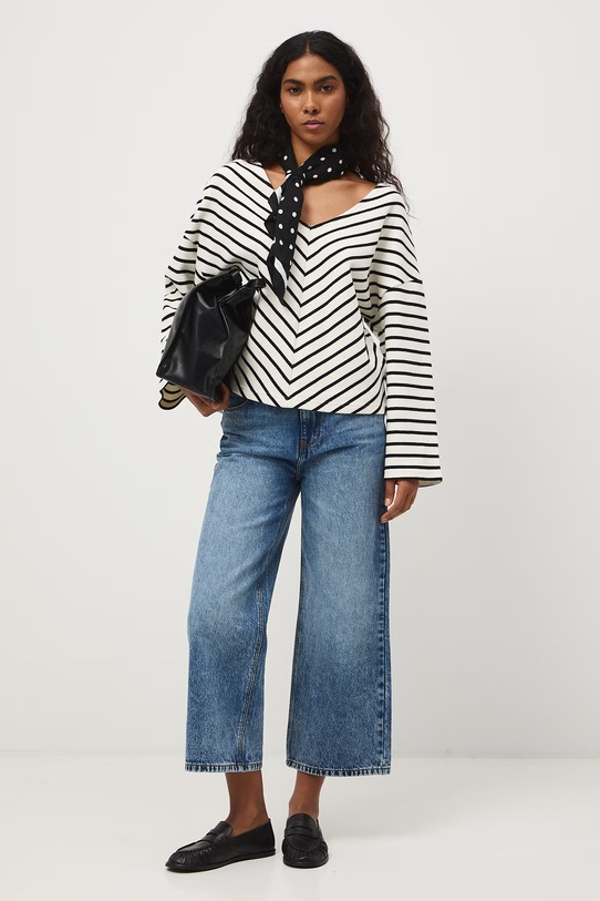 Medicine longsleeve damski bawełniany beżowy RS26-BUD502