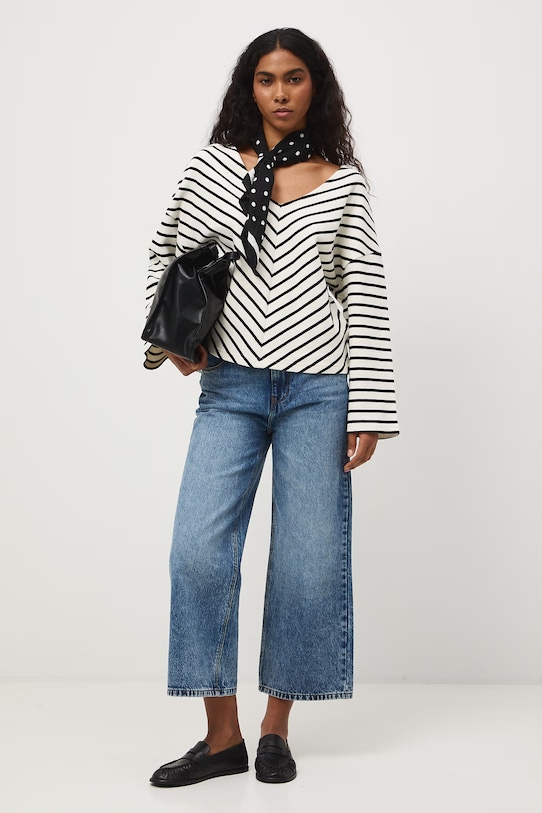 Medicine longsleeve damski bawełniany beżowy RS26-BUD502