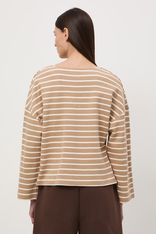 Odzież Medicine longsleeve damski bawełniany RS26-BUD502 beżowy