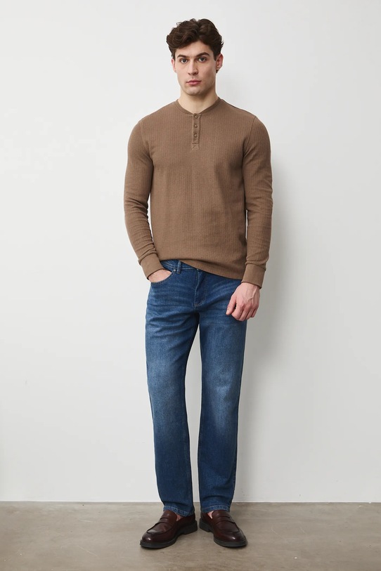 Medicine longsleeve bawełniany RS26-BUM030 beżowy RS26