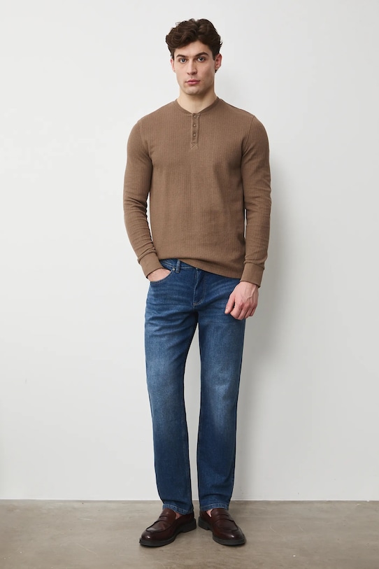 Medicine longsleeve bawełniany RS26-BUM030 beżowy RS26