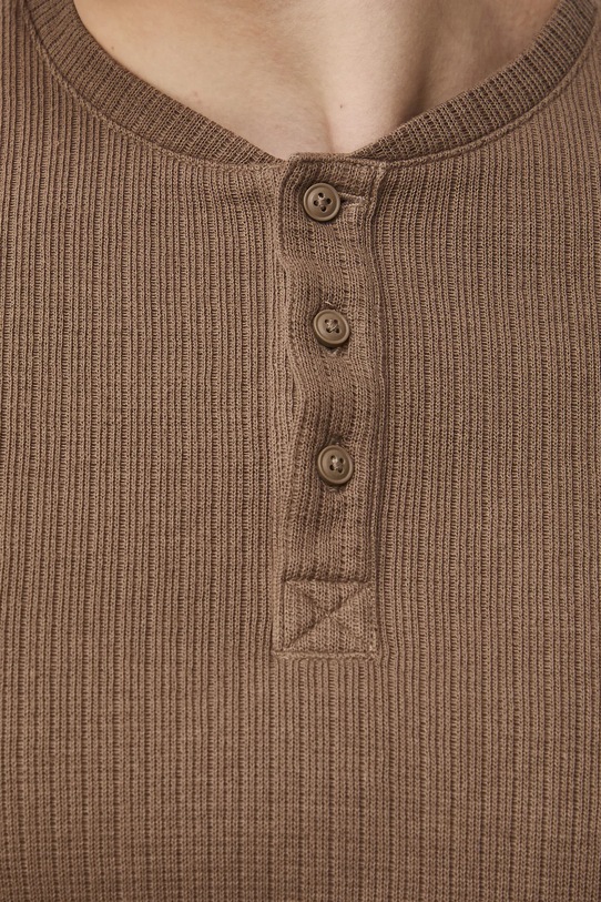 Medicine longsleeve bawełniany RS26-BUM030 beżowy