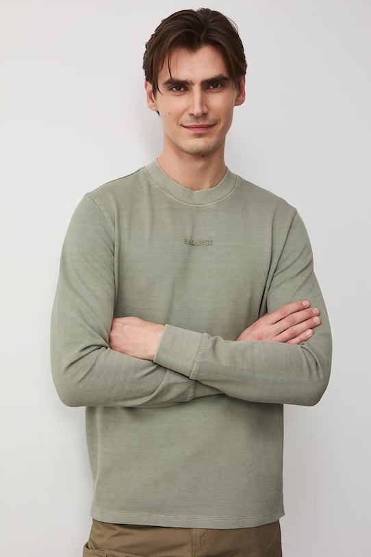 Medicine longsleeve męski bawełniany RS26-BUM052 zielony RS26