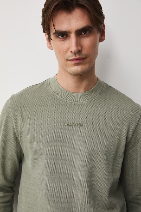 Medicine longsleeve męski bawełniany zielony RS26-BUM052