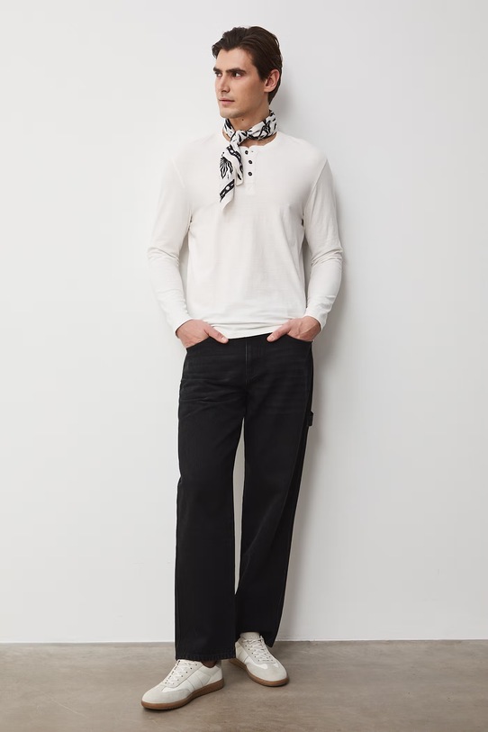 Medicine longsleeve męski bawełniany biały RS26-BUM053