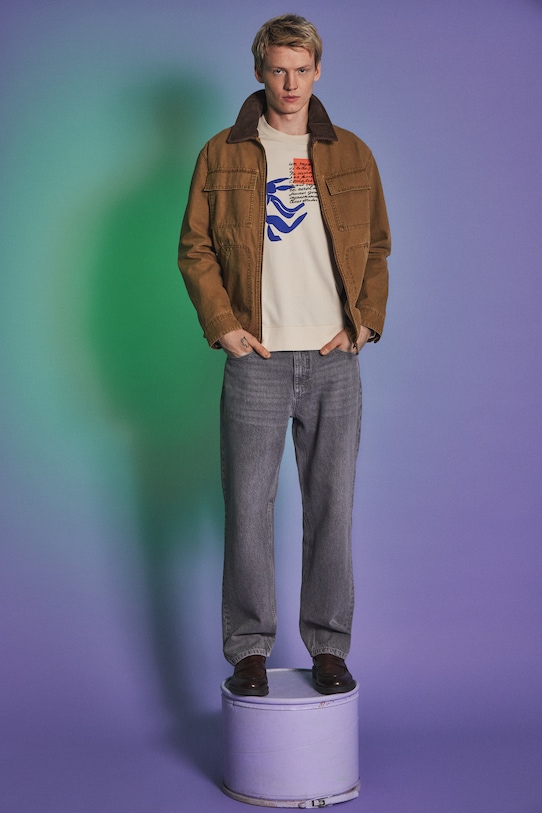 Bombažna majica z dolgimi rokavi Medicine Našitek bež RS26-BUM200