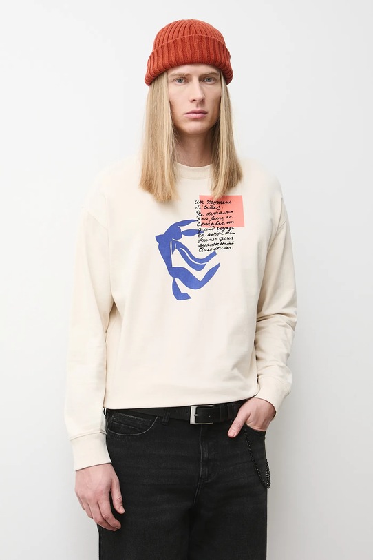 Medicine longsleeve bawełniany RS26-BUM200 beżowy RS26