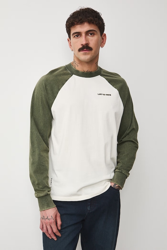 Medicine longsleeve bawełniany RS26-BUM400 zielony RS26