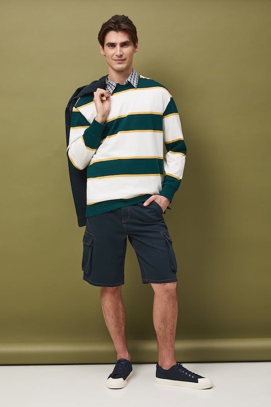 Medicine longsleeve męski bawełniany RS26-BUM501 beżowy RS26