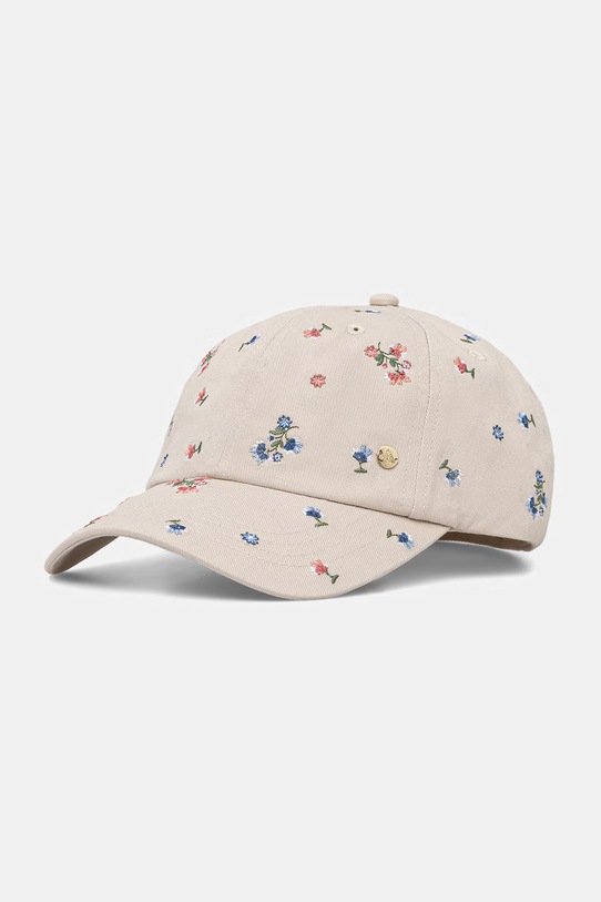 Medicine czapka z daszkiem damska bawełniana beżowy RS26-CAD500