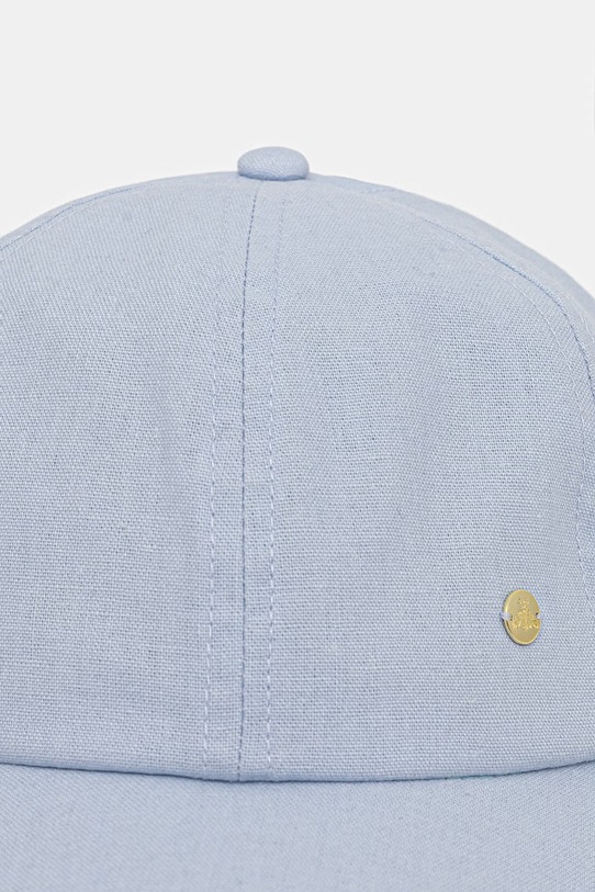 Czapka z daszkiem damska z lnu i bawełny RS26-CAD701 niebieski RS26