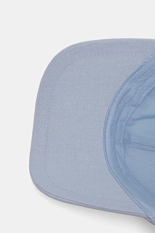 Czapka z daszkiem damska z lnu i bawełny niebieski RS26-CAD701