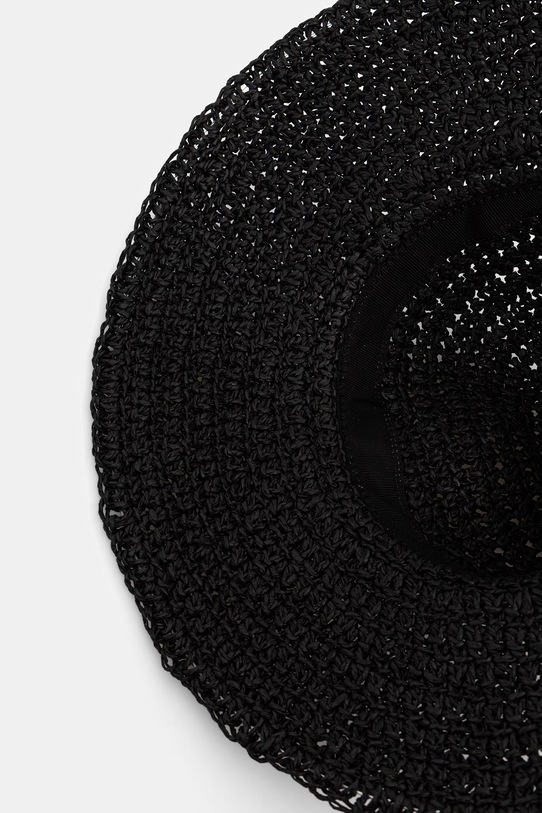 Kapelusz damski pleciony czarny RS26-CAD709