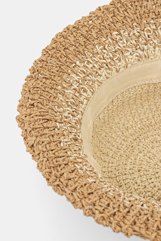 Kapelusz damski pleciony RS26-CAD712 beżowy