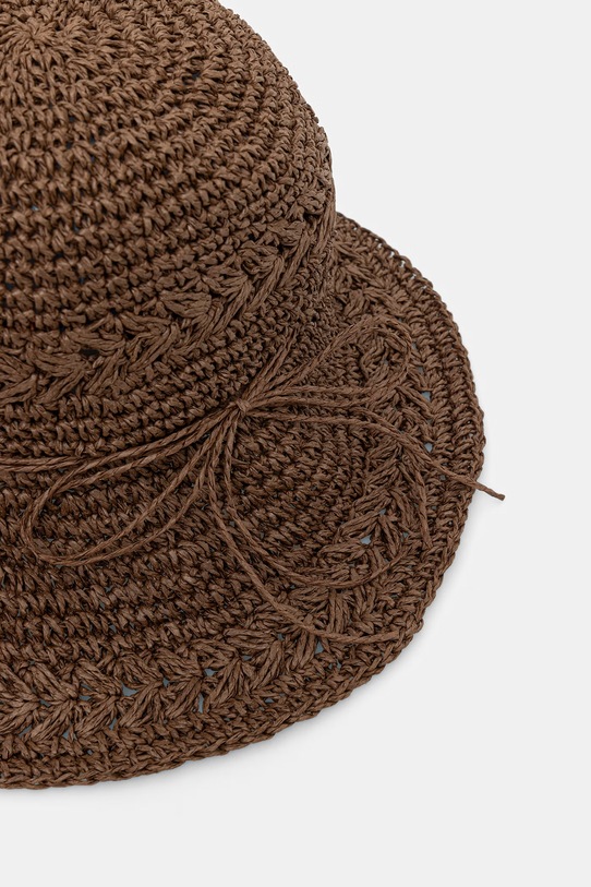 Kapelusz damski pleciony RS26-CAD715 brązowy RS26