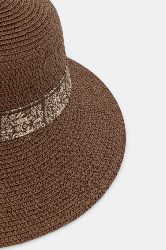 Medicine kapelusz damski pleciony RS26-CAD718 brązowy RS26