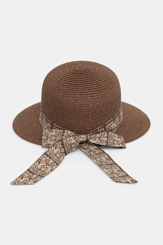 Akcesoria Medicine kapelusz damski pleciony RS26-CAD718 brązowy