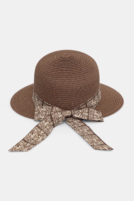 Akcesoria Medicine kapelusz damski pleciony RS26-CAD718 brązowy