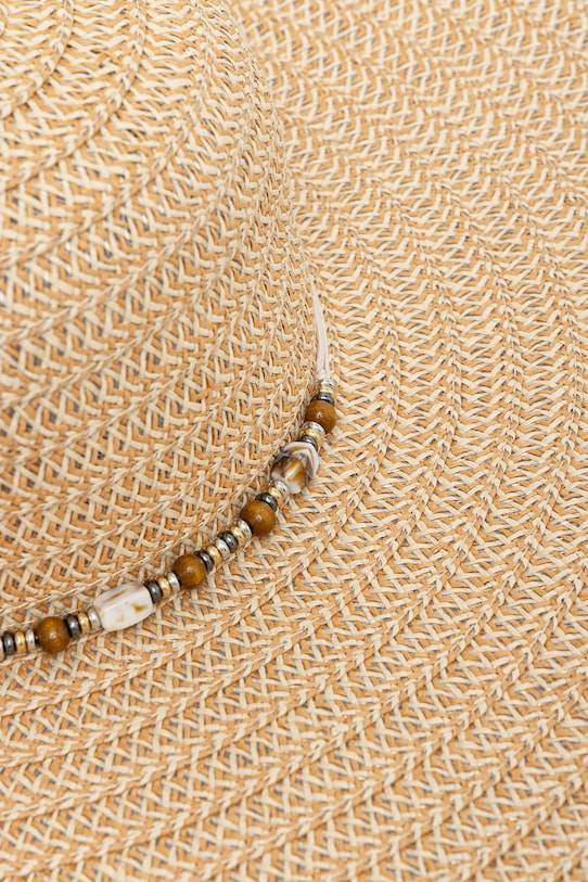 Kapelusz damski pleciony RS26-CAD720 beżowy RS26