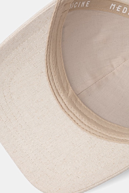 Medicine czapka z daszkiem męska bawełniana RS26-CAM600 beżowy