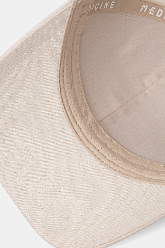 Medicine czapka z daszkiem męska bawełniana RS26-CAM600 beżowy