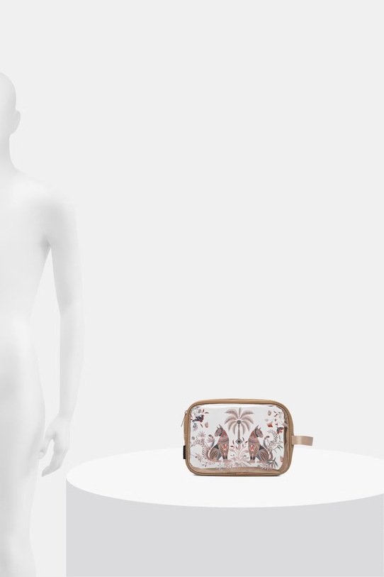 Kosmetyczka podróżna transparentna brązowy RS26-COU902