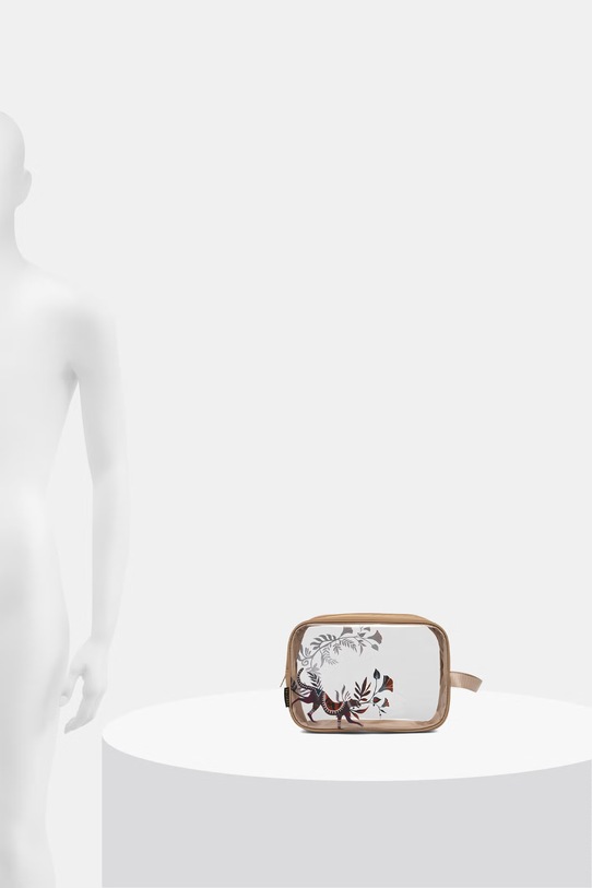 Kosmetyczka podróżna transparentna brązowy RS26-COU903