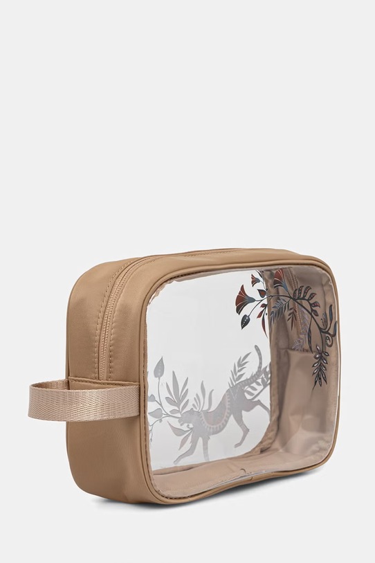 Kosmetyczka podróżna transparentna RS26-COU903 brązowy RS26