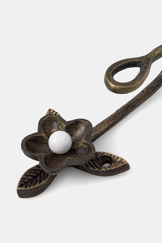 Wieszak ścienny z postarzanego metalu RS26-DEU205 złoty RS26