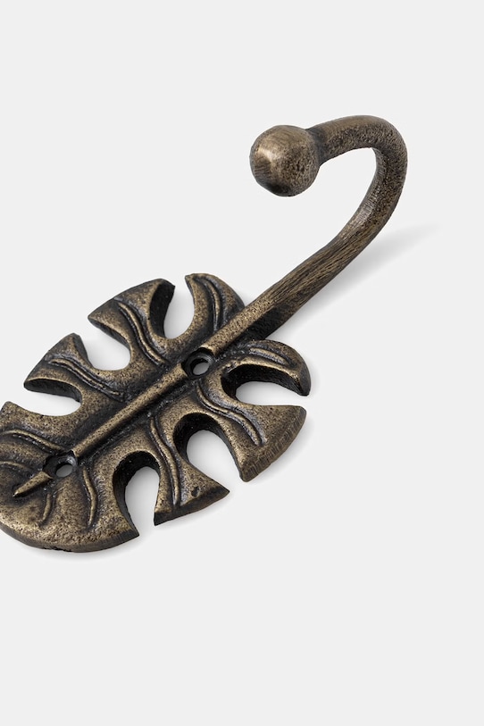 Wieszak ścienny z postarzanego metalu RS26-DEU219 złoty RS26