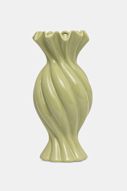 Wazon dekoracyjny z gliny zielony RS26-DEU403