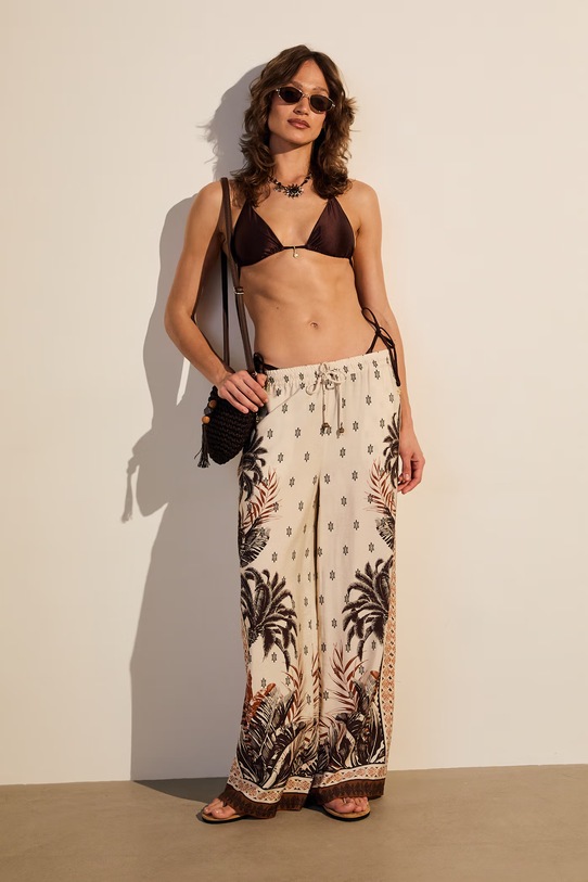 Brazyliany kąpielowe damskie gładkie RS26-EBD703 brązowy