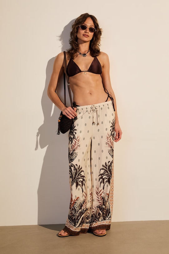 Brazílske plavkové nohavičky dámske hladké RS26-EBD703 hnedá