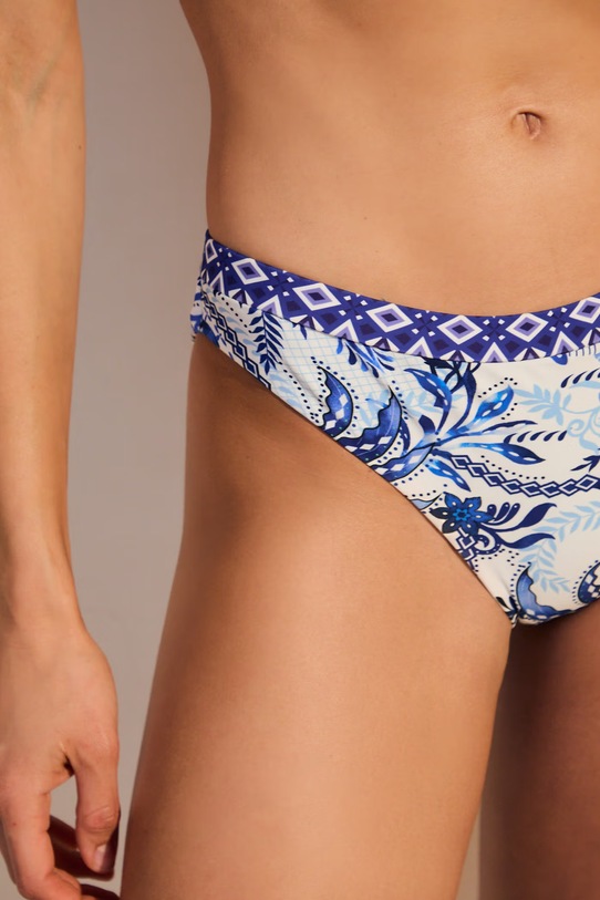 Plavkové nohavičky dámske s motívom zeleniny modrá RS26-EBD904