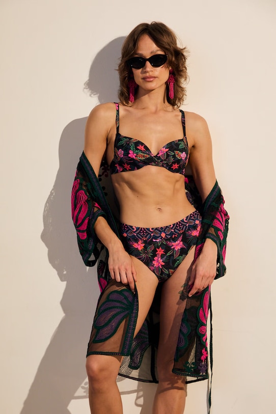 Figi kąpielowe damskie w kwiaty RS26-EBD905 multicolor