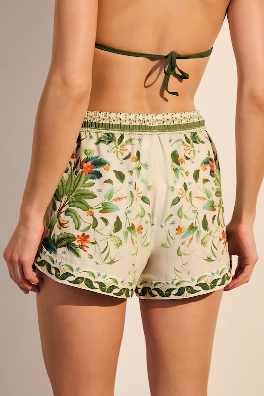 Odzież Szorty kąpielowe damskie z motywem roślinnym RS26-ESDB00 multicolor