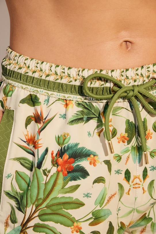 Szorty kąpielowe damskie z motywem roślinnym multicolor RS26-ESDB00