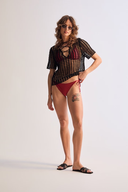 plavková podprsenka dámska hladká RS26-EUD703 červená