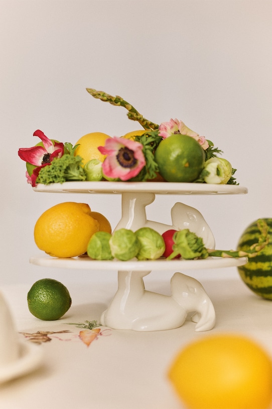 Medicine patera do ciasta z porcelany biały RS26-KBU403