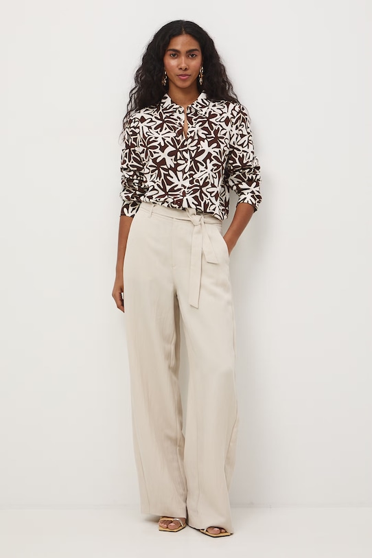 Koszula damska z wiskozy RS26-KDD051 beżowy RS26