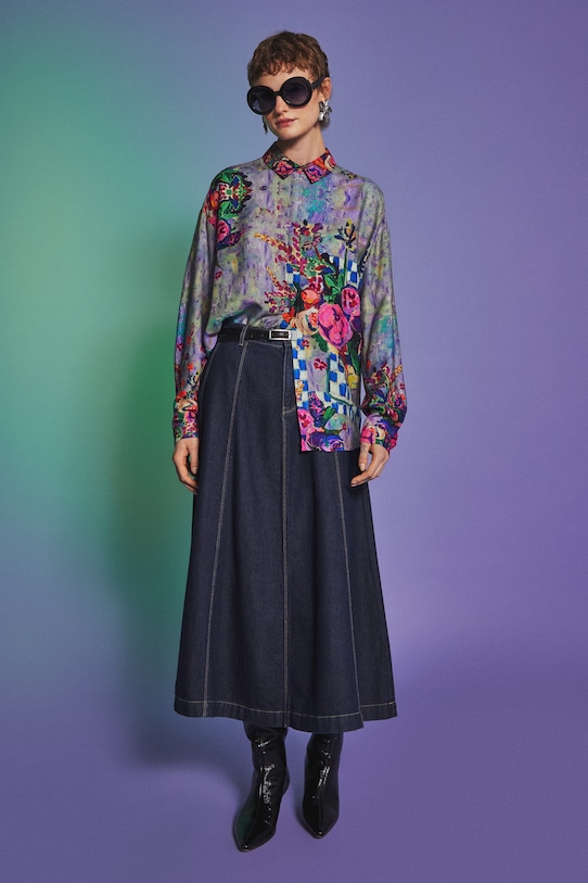 Koszula damska z kolekcji Eviva L'arte RS26-KDD255 multicolor RS26