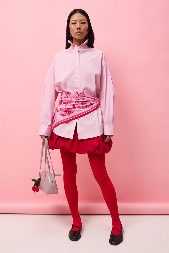 Medicine koszula z elastanem różowy RS26-KDD280