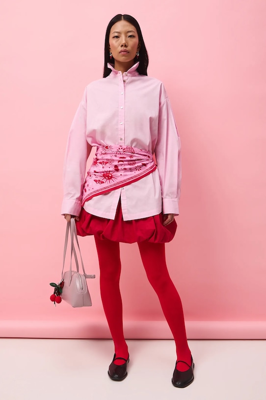 Medicine koszula z elastanem różowy RS26-KDD280