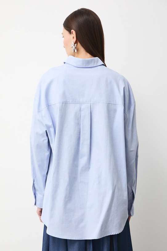 Odzież Medicine koszula oxford damska bawełniana RS26-KDD303 niebieski