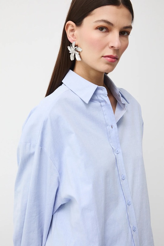 Medicine koszula oxford damska bawełniana niebieski RS26-KDD303