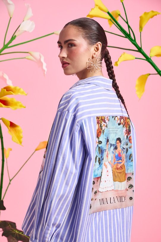 Medicine koszula z elastanem niebieski RS26-KDD420