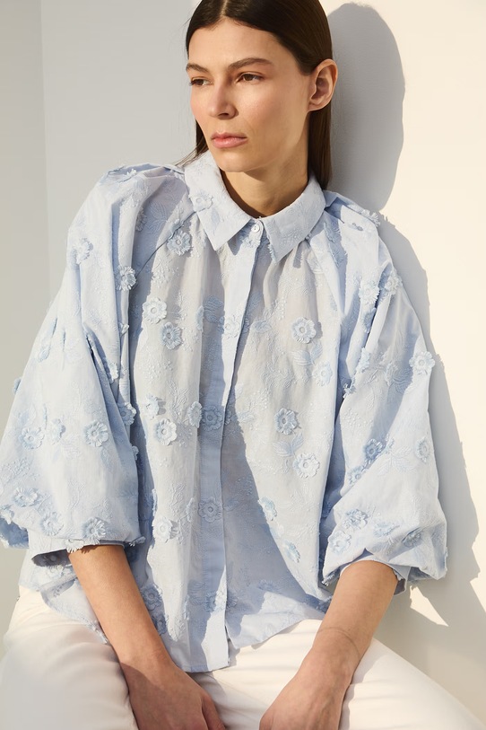 Medicine koszula damska bawełniana niebieski RS26-KDD500